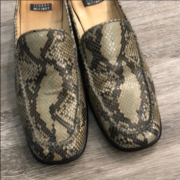 Stuart Weitzman Snake Print Mule 8.5 - Picture 7 of 7